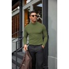 image:imageCOOFANDY Mens Turtleneck Shirts Slim Fit Shirt Tops Lightweight Pullover Basic Sweater Casual Long Sleeve ShirtArmy Green