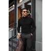 image:imageCOOFANDY Mens Turtleneck Shirts Slim Fit Shirt Tops Lightweight Pullover Basic Sweater Casual Long Sleeve ShirtBlack