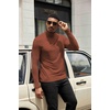 image:imageCOOFANDY Mens Turtleneck Shirts Slim Fit Shirt Tops Lightweight Pullover Basic Sweater Casual Long Sleeve ShirtCaramel