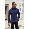 image:imageCOOFANDY Mens Turtleneck Shirts Slim Fit Shirt Tops Lightweight Pullover Basic Sweater Casual Long Sleeve ShirtDark Navy