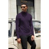 image:imageCOOFANDY Mens Turtleneck Shirts Slim Fit Shirt Tops Lightweight Pullover Basic Sweater Casual Long Sleeve ShirtDark Purple