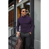 image:imageCOOFANDY Mens Turtleneck Shirts Slim Fit Shirt Tops Lightweight Pullover Basic Sweater Casual Long Sleeve ShirtDark Purple