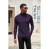 image:imageCOOFANDY Mens Turtleneck Shirts Slim Fit Shirt Tops Lightweight Pullover Basic Sweater Casual Long Sleeve ShirtDark Purple