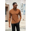 image:imageCOOFANDY Mens Turtleneck Shirts Slim Fit Shirt Tops Lightweight Pullover Basic Sweater Casual Long Sleeve ShirtLight Brown
