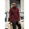 image:imageCOOFANDY Mens Turtleneck Shirts Slim Fit Shirt Tops Lightweight Pullover Basic Sweater Casual Long Sleeve ShirtWine Red