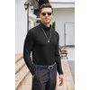 image:imageCOOFANDY Mens Turtleneck T Shirts Long Sleeve Slim Fit Thermal Tops01black