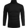 image:imageCOOFANDY Mens Turtleneck T Shirts Long Sleeve Slim Fit Thermal Tops01black