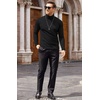 image:imageCOOFANDY Mens Turtleneck T Shirts Long Sleeve Slim Fit Thermal Tops01black