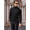 image:imageCOOFANDY Mens Turtleneck T Shirts Long Sleeve Slim Fit Thermal Tops01black