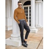 image:imageCOOFANDY Mens Turtleneck T Shirts Long Sleeve Slim Fit Thermal TopsCaramel