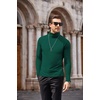 image:imageCOOFANDY Mens Turtleneck T Shirts Long Sleeve Slim Fit Thermal TopsDark Green
