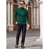 image:imageCOOFANDY Mens Turtleneck T Shirts Long Sleeve Slim Fit Thermal TopsDark Green