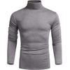 image:imageCOOFANDY Mens Turtleneck T Shirts Long Sleeve Slim Fit Thermal TopsGrey