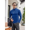 image:imageCOOFANDY Mens Turtleneck T Shirts Long Sleeve Slim Fit Thermal TopsRoyal Blue