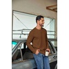 image:imageCOOFANDY Mens Waffle Henley Shirts Long Sleeve Pullover Shirt Casual Knit TShirt Lightweight Basic TeesLight Brown