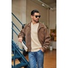 image:imageCOOFANDY Mens Waffle Henley Shirts Long Sleeve Pullover Shirt Casual Knit TShirt Lightweight Basic TeesLight Coffee