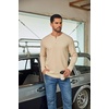 image:imageCOOFANDY Mens Waffle Henley Shirts Long Sleeve Pullover Shirt Casual Knit TShirt Lightweight Basic TeesLight Coffee