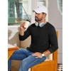 image:imageCOOFANDY Mens Waffle Long Sleeve Shirt Crew Neck Cotton Blend Basic T ShirtBlack