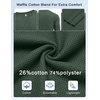 image:imageCOOFANDY Mens Waffle Long Sleeve Shirt Crew Neck TShirts Cotton Tee ShirtsArmy Green