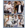 image:imageCOOFANDY Mens Waffle Long Sleeve Shirt Crew Neck TShirts Cotton Tee ShirtsWhite