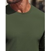 image:imageCOOFANDY Mens Waffle Long Sleeve Shirt Crewneck T Shirt Casual Pullover TeeArmy Green