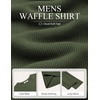 image:imageCOOFANDY Mens Waffle Long Sleeve Shirt Crewneck T Shirt Casual Pullover TeeArmy Green