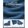 image:imageCOOFANDY Mens Waffle Long Sleeve Shirt Crewneck T Shirt Casual Pullover TeeBlue