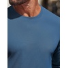 image:imageCOOFANDY Mens Waffle Long Sleeve Shirt Crewneck T Shirt Casual Pullover TeeBlue