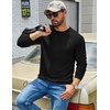 image:imageCOOFANDY Mens Waffle Long Sleeve Shirts Casual Crew Neck T Shirt Soft TeesAll Black