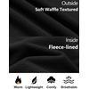 image:imageCOOFANDY Mens Waffle Long Sleeve Shirts Casual Crew Neck T Shirt Soft TeesAll Black
