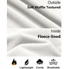 image:imageCOOFANDY Mens Waffle Long Sleeve Shirts Casual Crew Neck T Shirt Soft TeesAll White