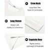 image:imageCOOFANDY Mens Waffle Long Sleeve Shirts Casual Crew Neck T Shirt Soft TeesAll White