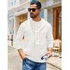 image:imageCOOFANDY Mens Waffle Long Sleeve Shirts Casual Crew Neck T Shirt Soft TeesAll White
