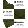 image:imageCOOFANDY Mens Waffle Long Sleeve Shirts Casual Crew Neck T Shirt Soft TeesArmy Green