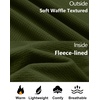 image:imageCOOFANDY Mens Waffle Long Sleeve Shirts Casual Crew Neck T Shirt Soft TeesArmy Green