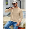 image:imageCOOFANDY Mens Waffle Long Sleeve Shirts Casual Crew Neck T Shirt Soft TeesBeige