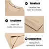 image:imageCOOFANDY Mens Waffle Long Sleeve Shirts Casual Crew Neck T Shirt Soft TeesBeige