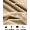 image:imageCOOFANDY Mens Waffle Long Sleeve Shirts Casual Crew Neck T Shirt Soft TeesBeige
