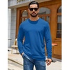 image:imageCOOFANDY Mens Waffle Long Sleeve Shirts Casual Crew Neck T Shirt Soft TeesBlue