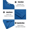 image:imageCOOFANDY Mens Waffle Long Sleeve Shirts Casual Crew Neck T Shirt Soft TeesBlue