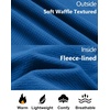 image:imageCOOFANDY Mens Waffle Long Sleeve Shirts Casual Crew Neck T Shirt Soft TeesBlue