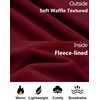 image:imageCOOFANDY Mens Waffle Long Sleeve Shirts Casual Crew Neck T Shirt Soft TeesBurgundy