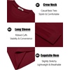 image:imageCOOFANDY Mens Waffle Long Sleeve Shirts Casual Crew Neck T Shirt Soft TeesBurgundy