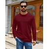 image:imageCOOFANDY Mens Waffle Long Sleeve Shirts Casual Crew Neck T Shirt Soft TeesBurgundy