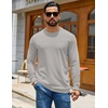 image:imageCOOFANDY Mens Waffle Long Sleeve Shirts Casual Crew Neck T Shirt Soft TeesLight Grey