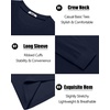 image:imageCOOFANDY Mens Waffle Long Sleeve Shirts Casual Crew Neck T Shirt Soft TeesNavy Blue