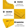 image:imageCOOFANDY Mens Waffle Long Sleeve Shirts Casual Crew Neck T Shirt Soft TeesYellow