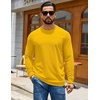 image:imageCOOFANDY Mens Waffle Long Sleeve Shirts Casual Crew Neck T Shirt Soft TeesYellow