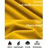 image:imageCOOFANDY Mens Waffle Long Sleeve Shirts Casual Crew Neck T Shirt Soft TeesYellow