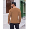 image:imageCOOFANDY Thermal Shirts for Men Heavyweight Long Sleeve T Shirt Casual Basic Shirts Stretch Crew Neck UndershirtsCamel